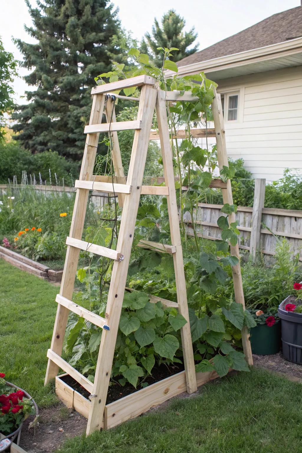 Budget-friendly privacy with a DIY pallet trellis.