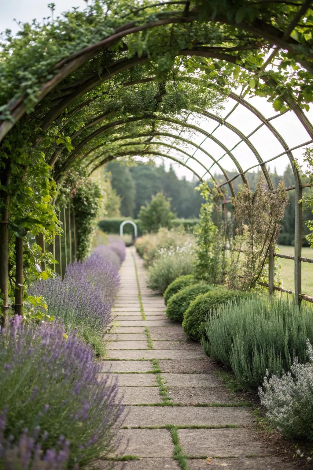 An aromatic herb haven, offering scents of lavender and rosemary.