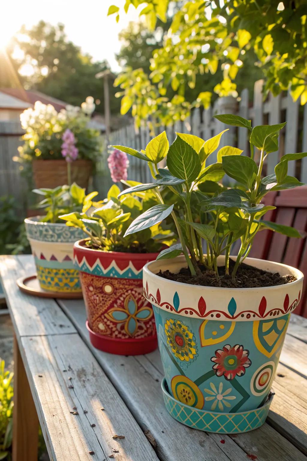 Express yourself with painted pots.