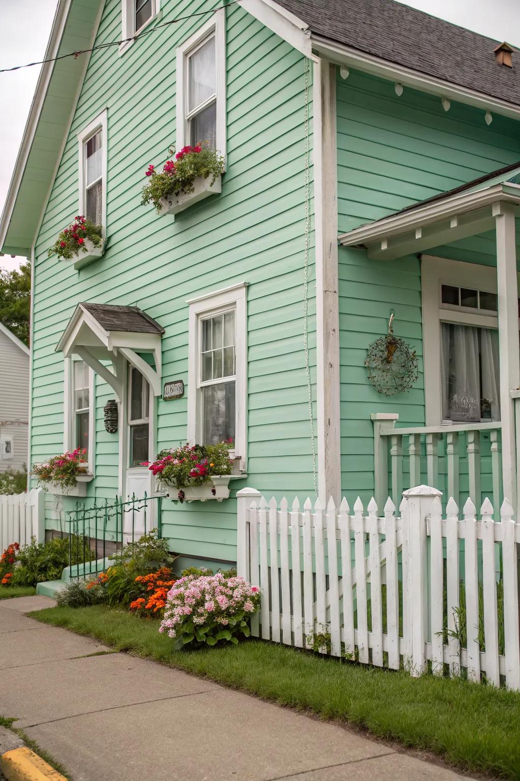 Mint green offers a playful, retro exterior.