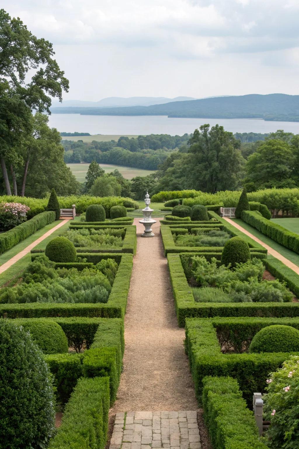 Symmetry and neatness provide a timeless garden look.