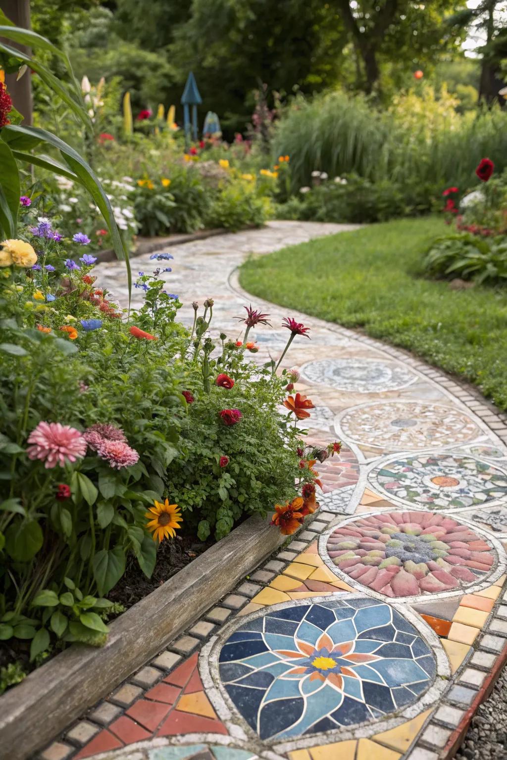 A mosaic cover turns your well into a piece of art.