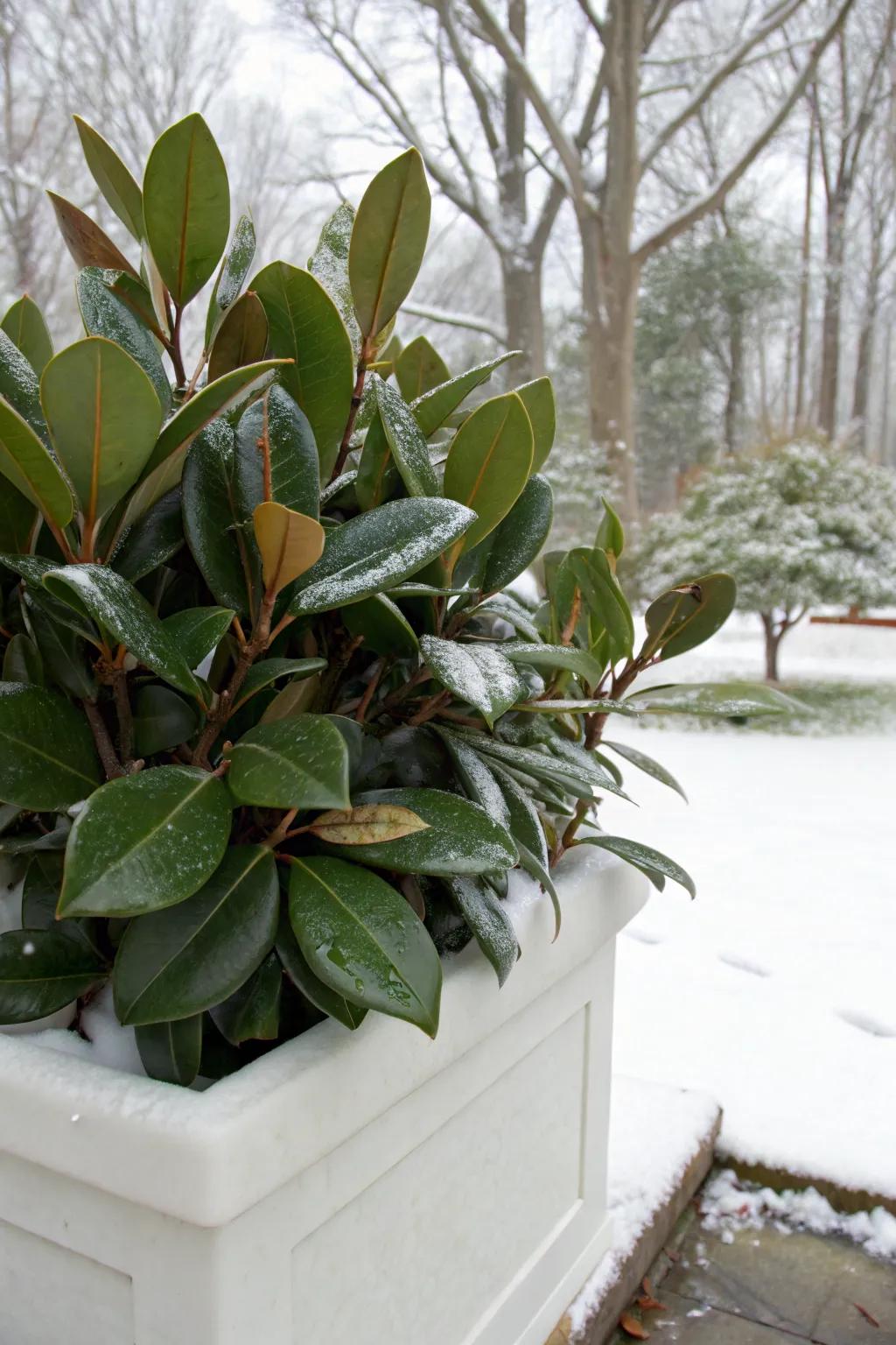 Magnolia leaves offer elegance and depth