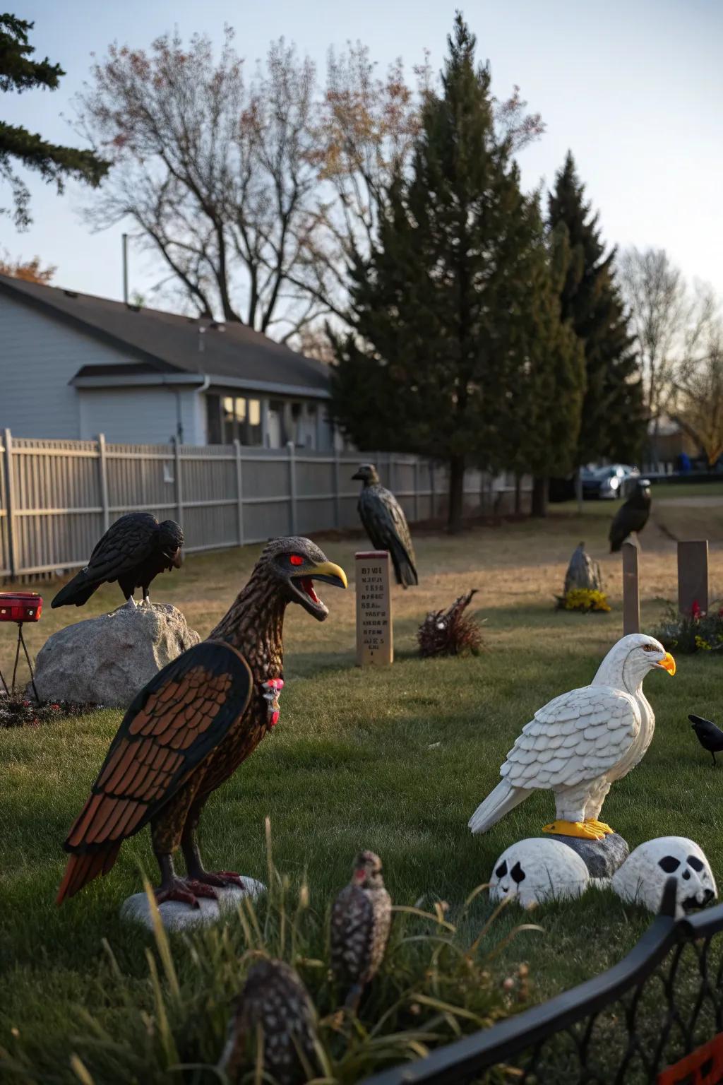 Buzzards bring a delightfully unexpected element to yard flocking.