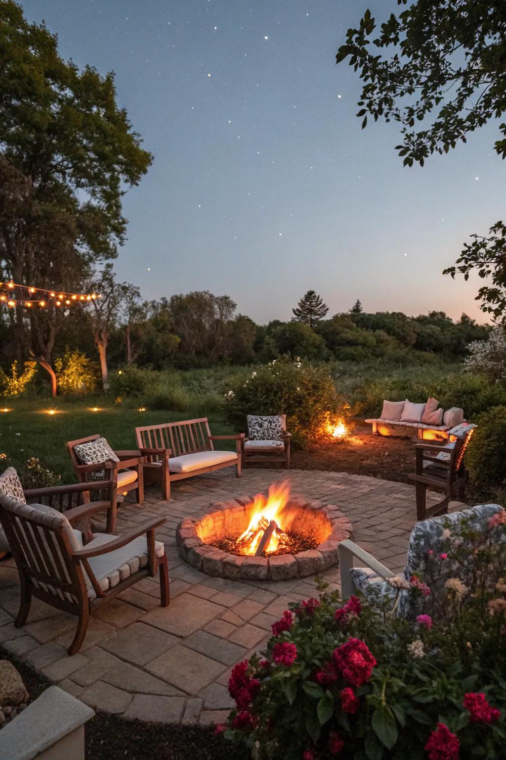 Gather warmth around a cozy fire pit.