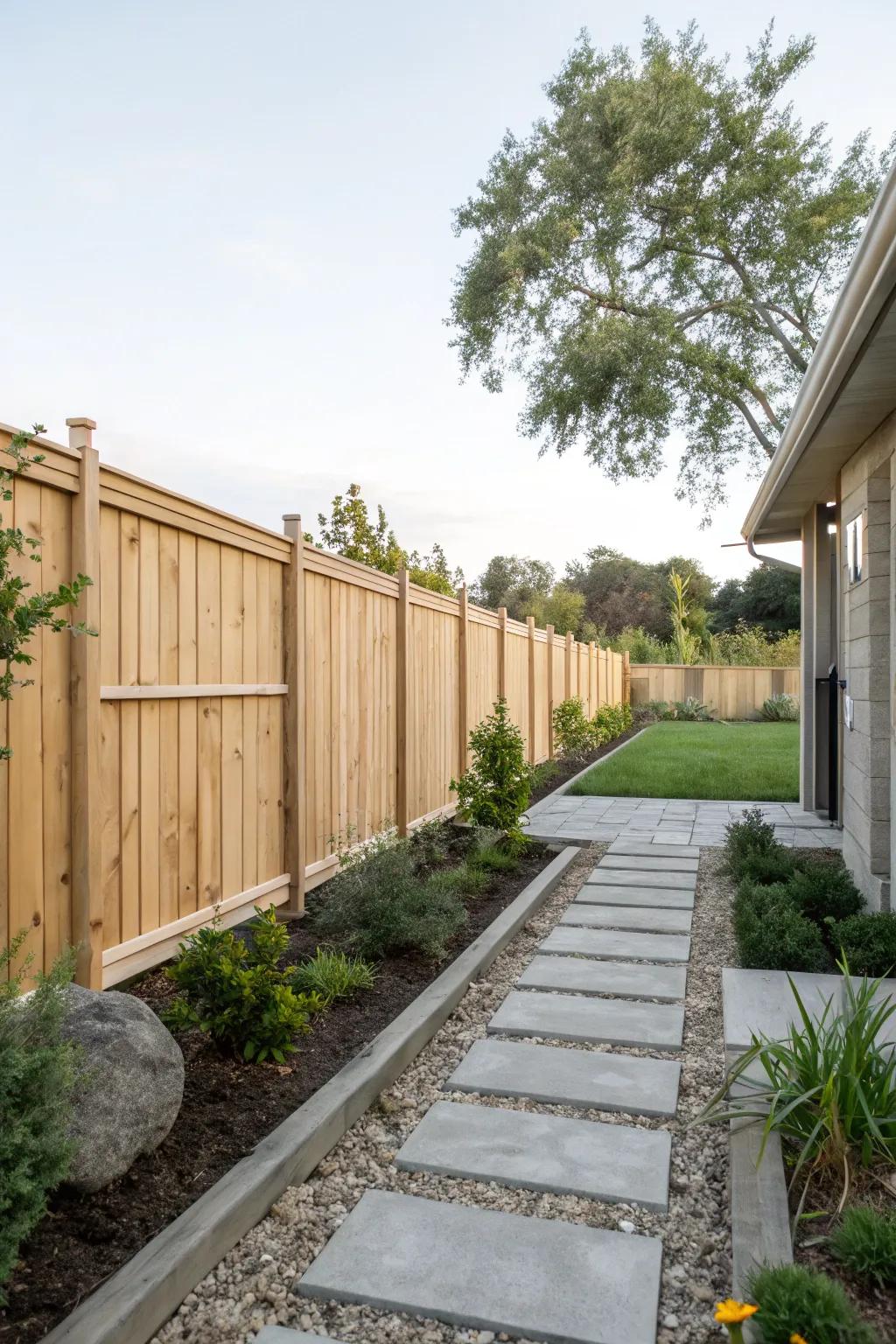 Enjoy the beauty of simplicity with a minimalist fence.
