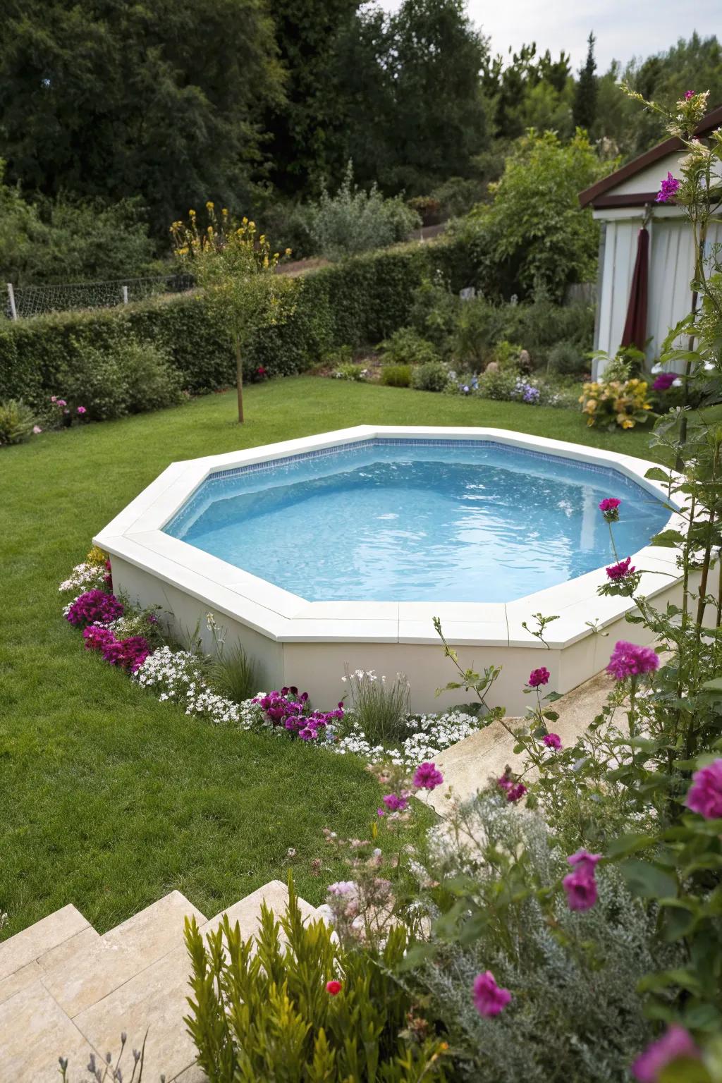 Unusual shapes make your plunge pool a standout feature.