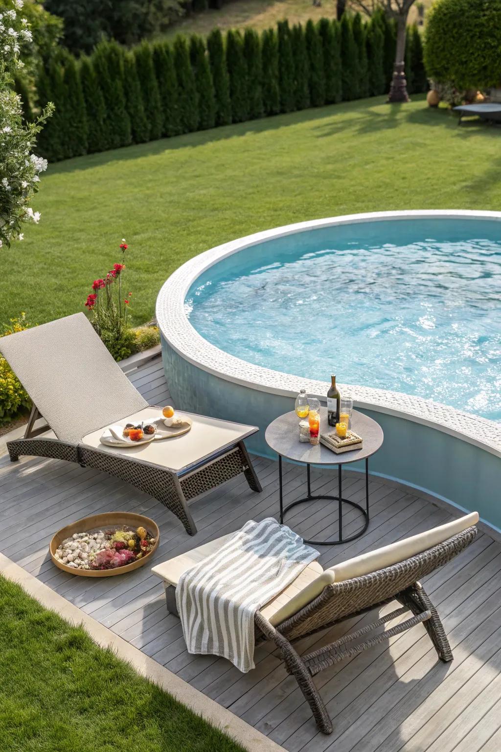 Comfortable seating makes your pool area inviting and functional.