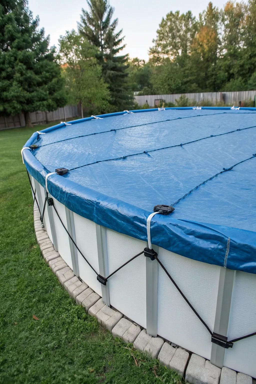 DIY bungee cord solutions offer a cost-effective way to secure pool covers.