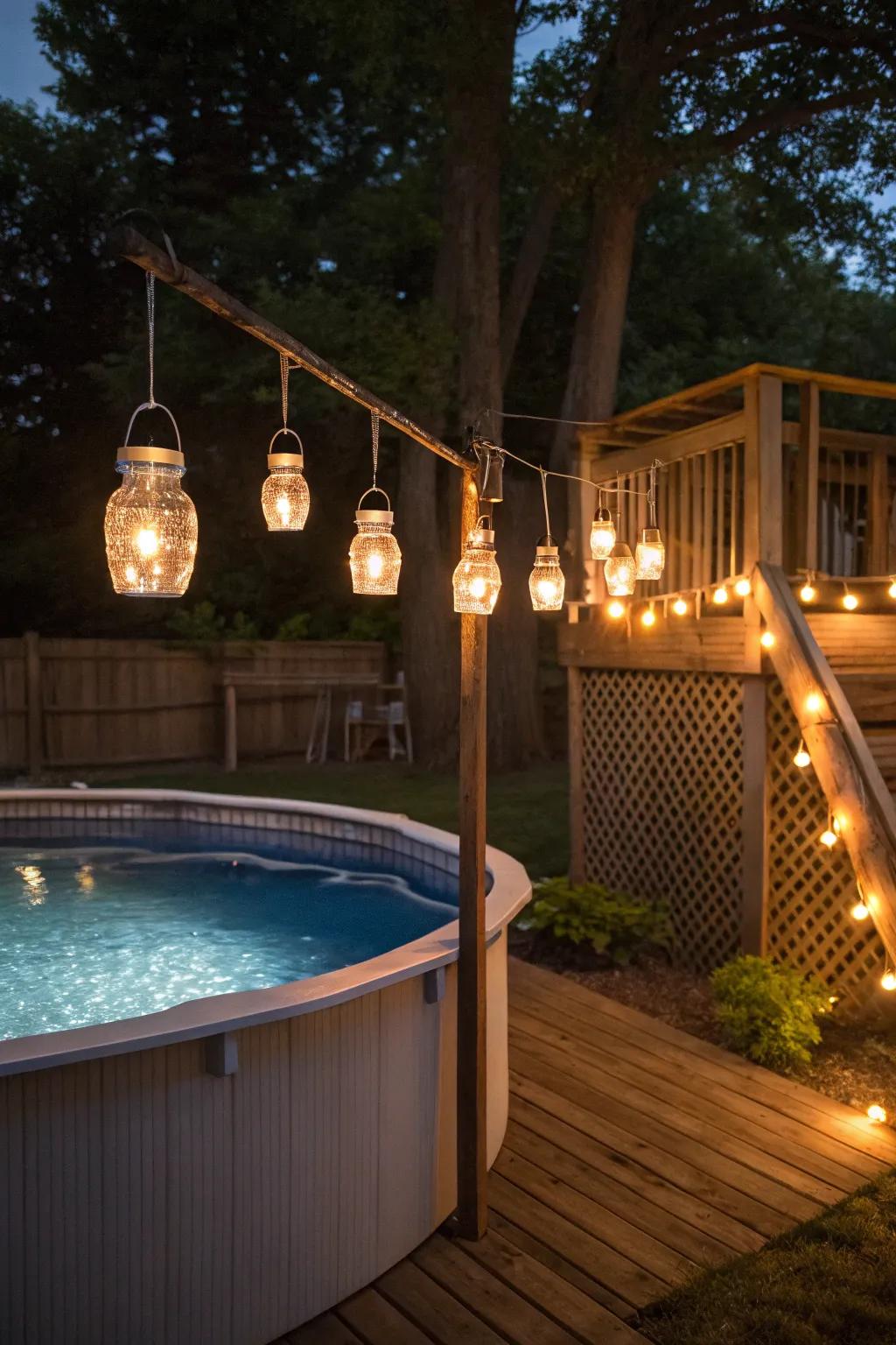 DIY mason jar lanterns offer a charming and rustic touch.