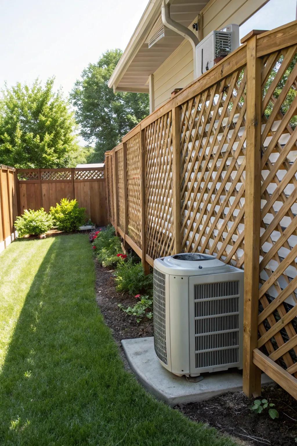 A lattice fence offers classic style and airflow.