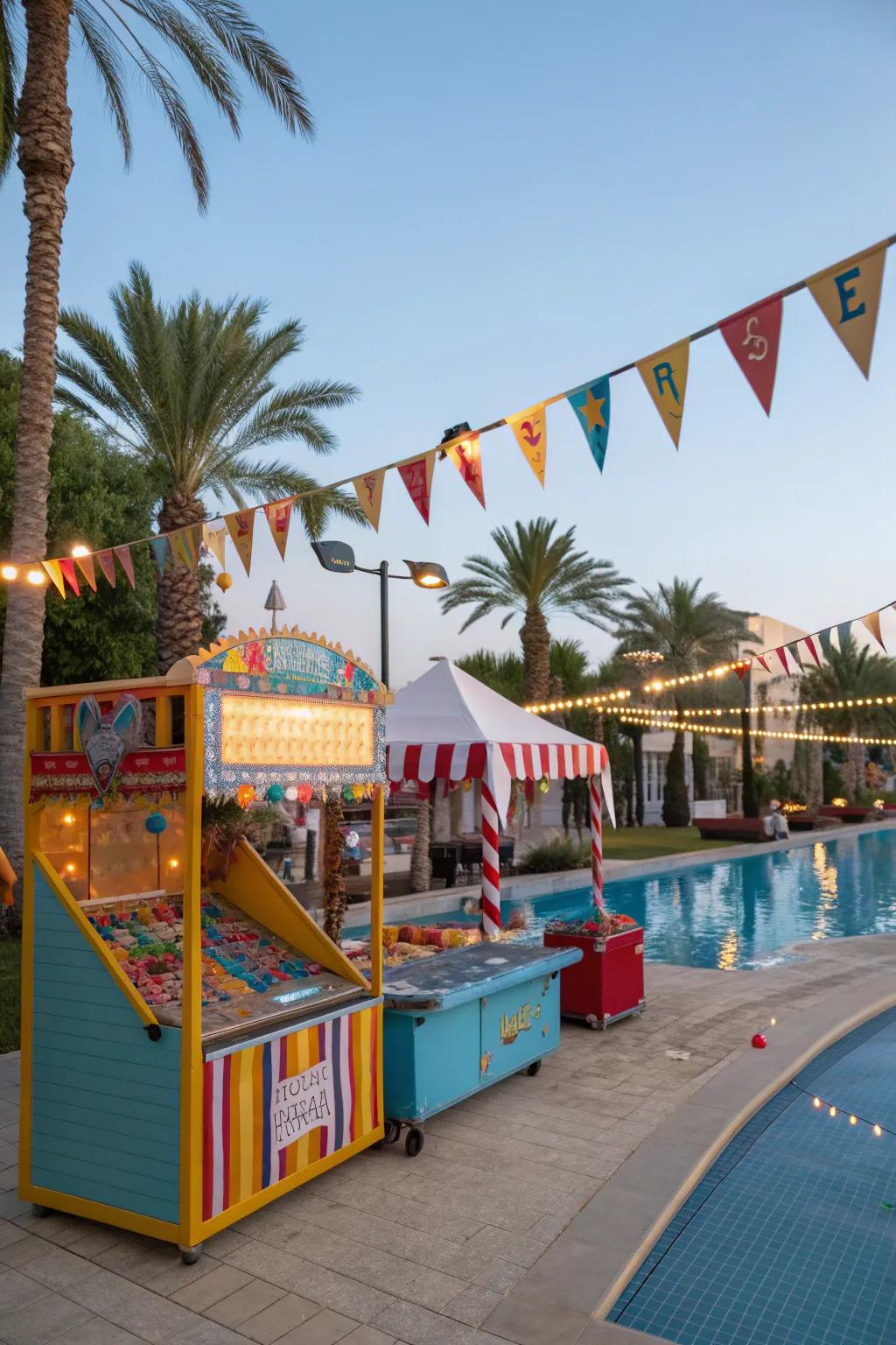 Turn your pool area into a fun carnival with games and treats.