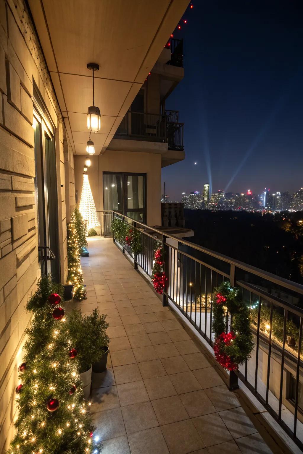 Spotlights bring focus to your favorite festive features.