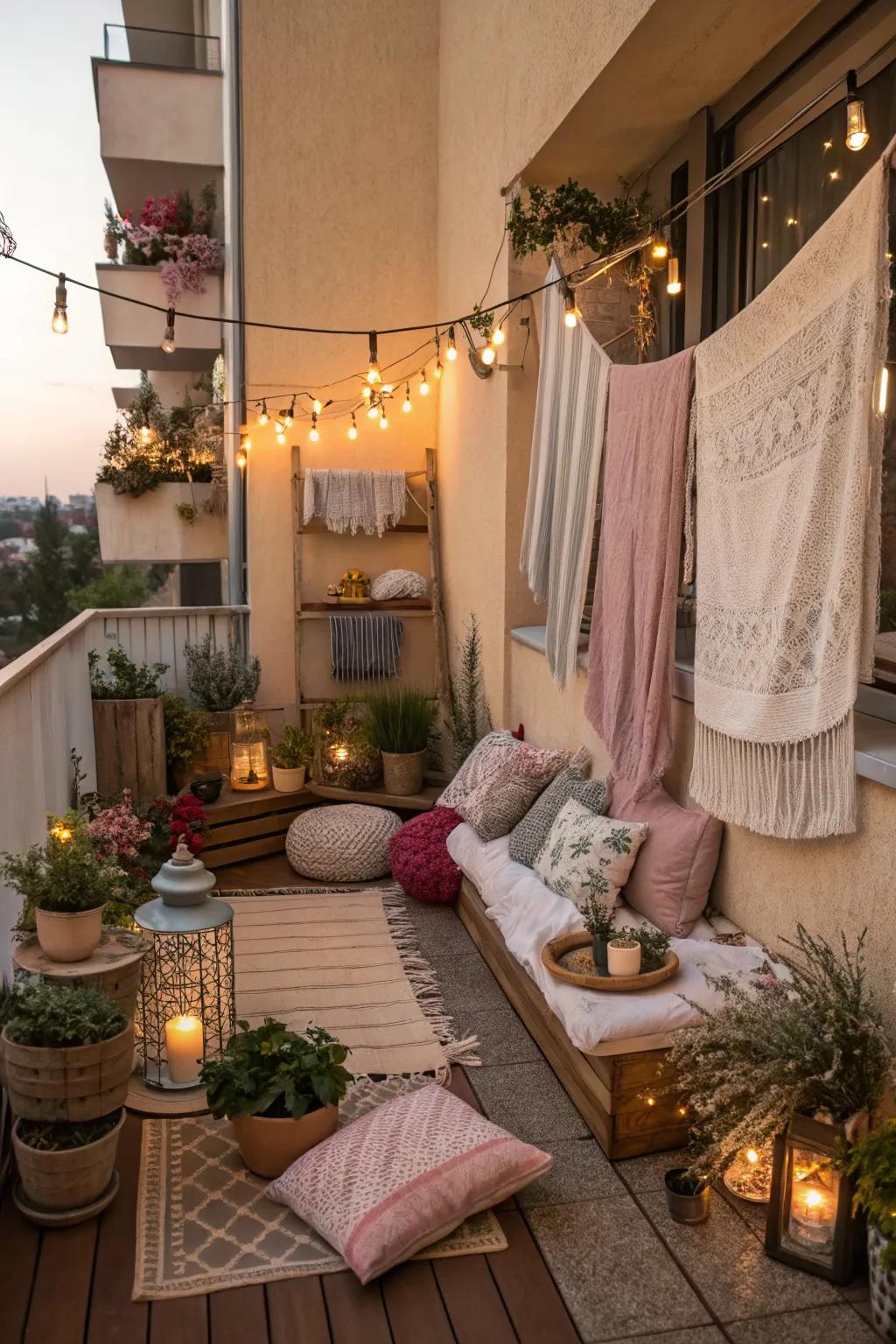 Creative layering maximizes small spaces.