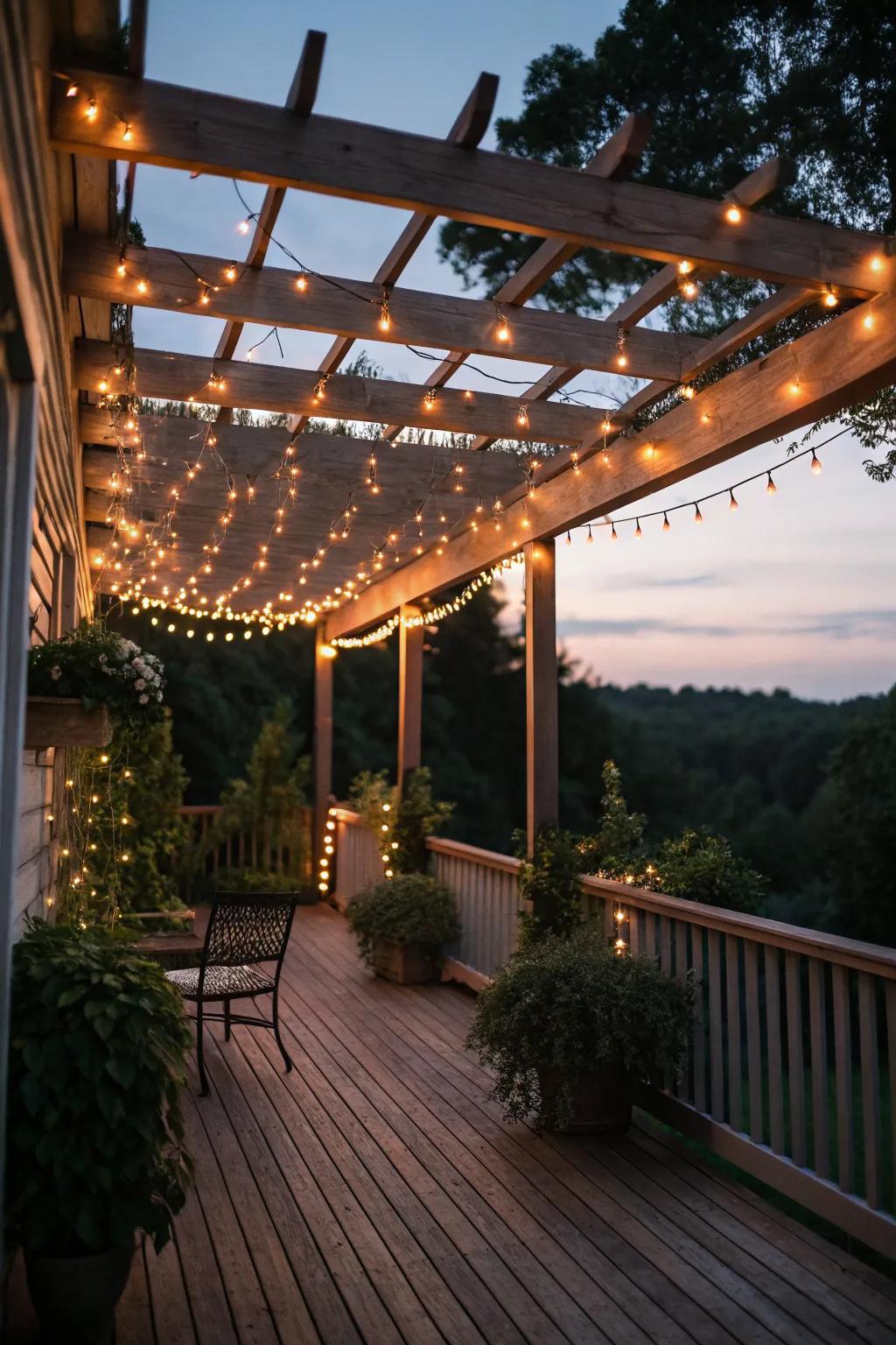 String lights add charm and ambiance to your deck.