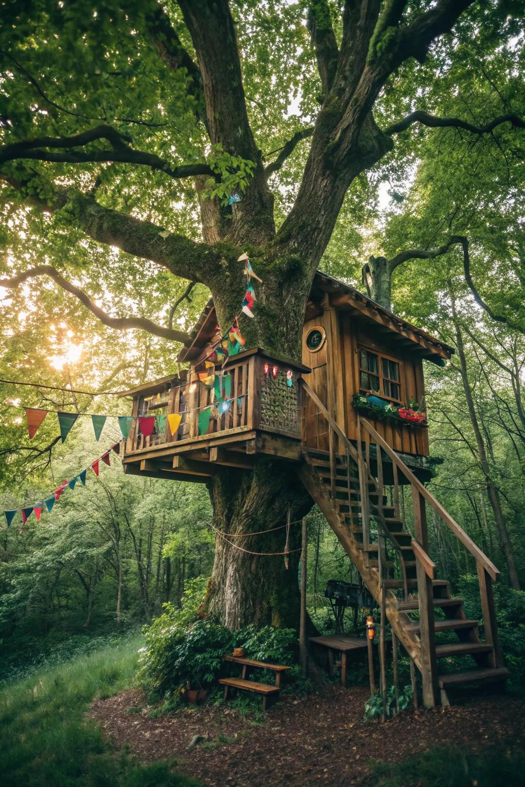 A treehouse brings childhood dreams to life.