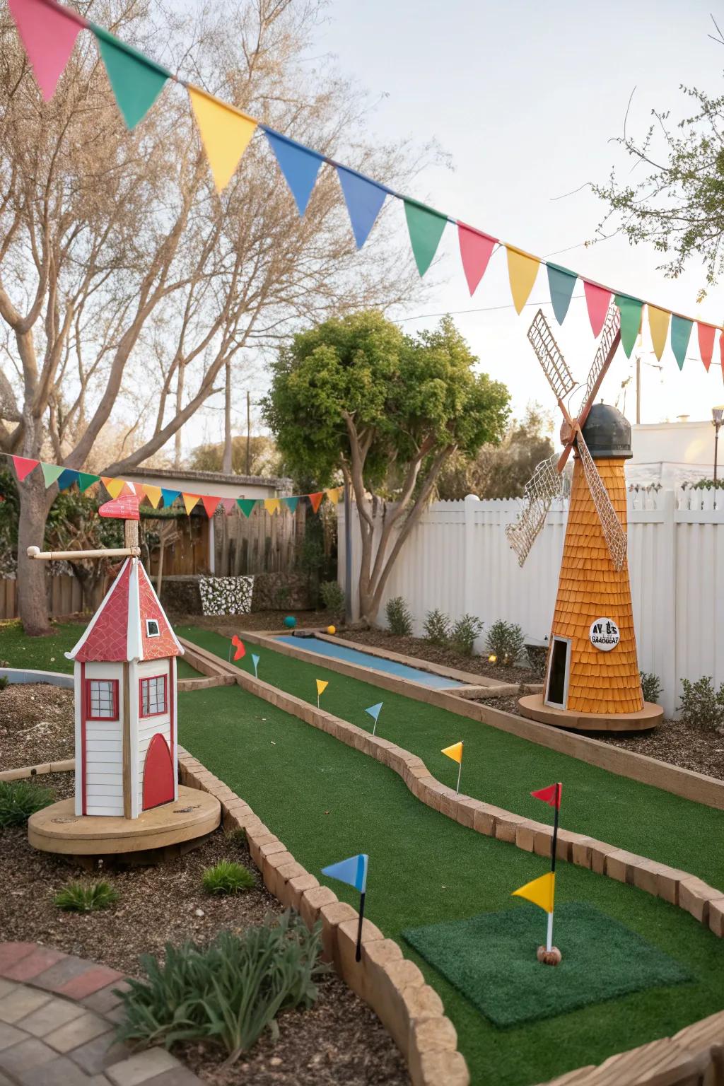 A themed course adds playful charm to your backyard.