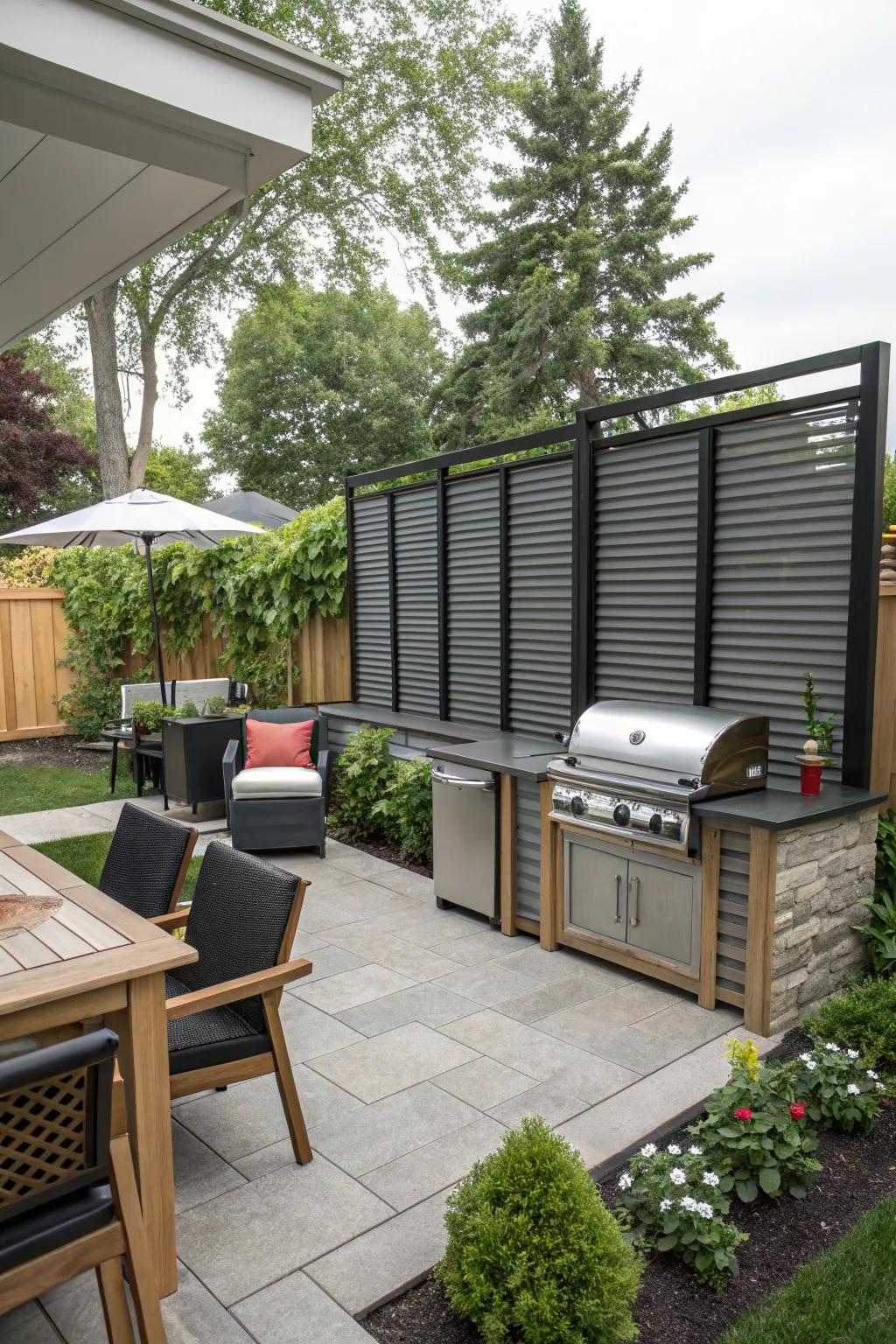 Privacy screens offer seclusion and style to your outdoor space.