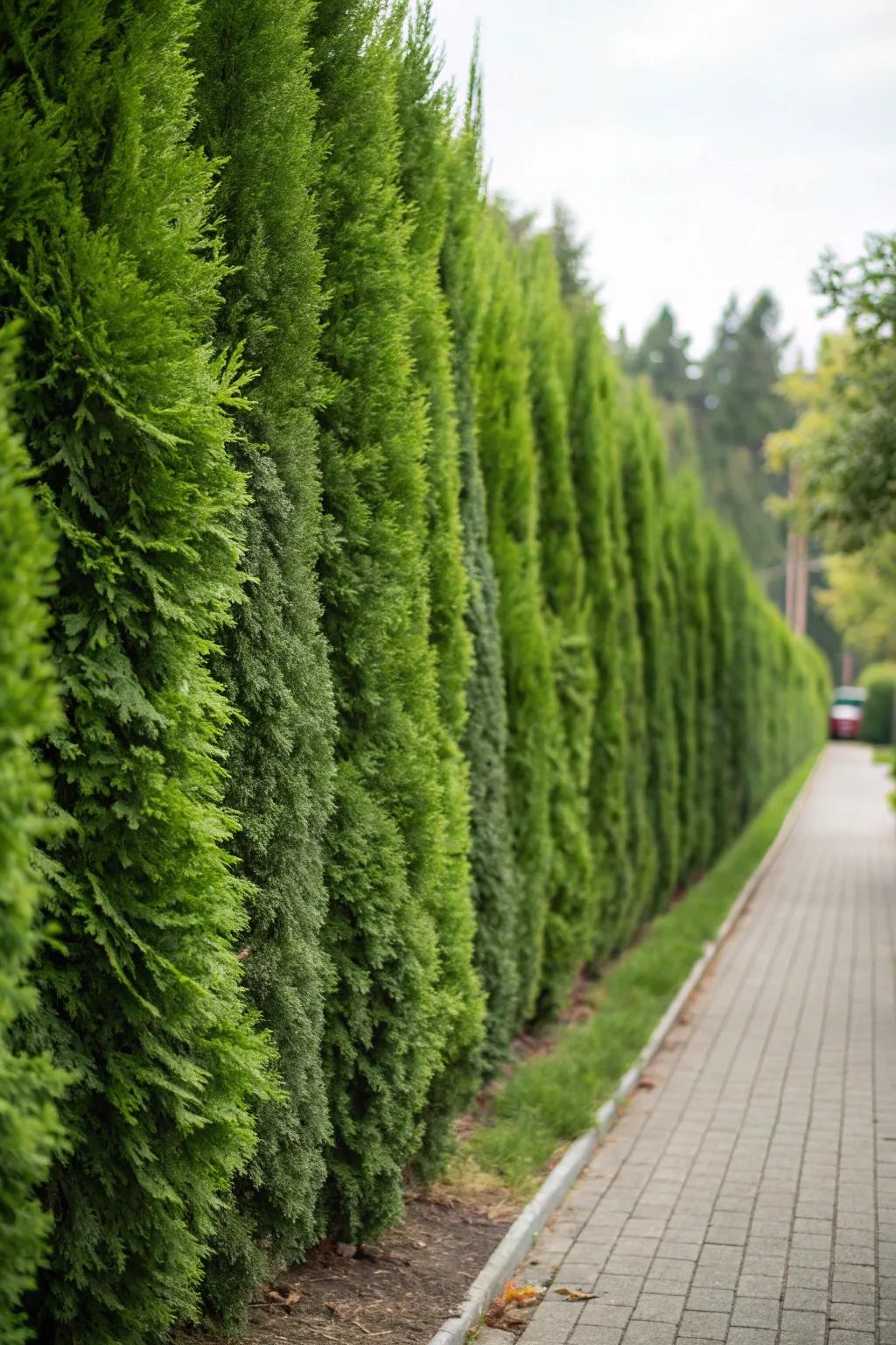 Elevate your space with a lush arborvitae living wall.