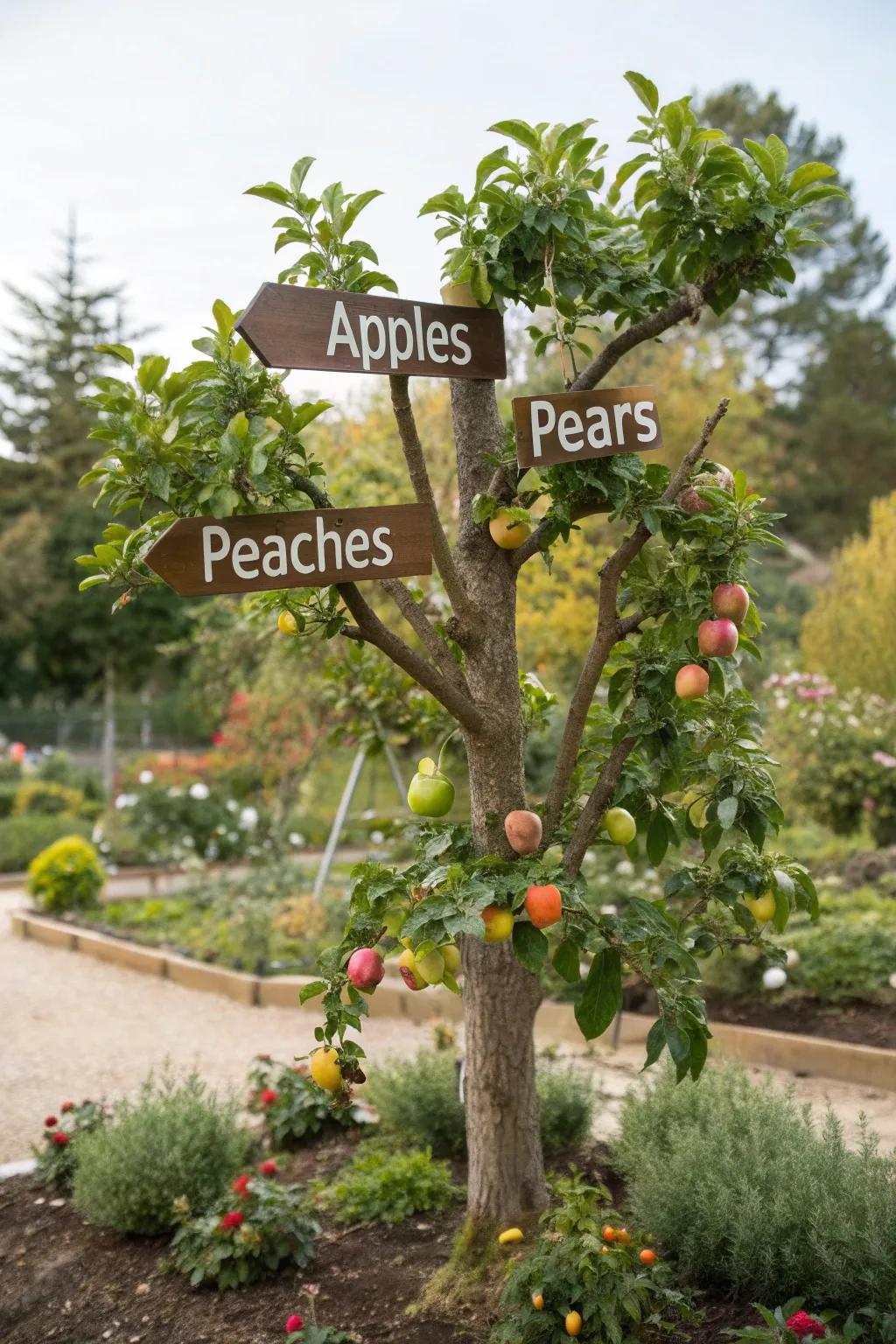 One tree, multiple fruits – a visual and culinary delight.