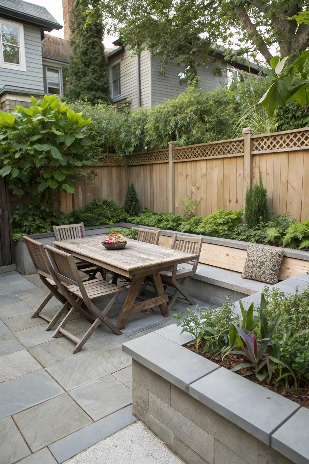 Stylishly maximize space with built-in seating nooks.
