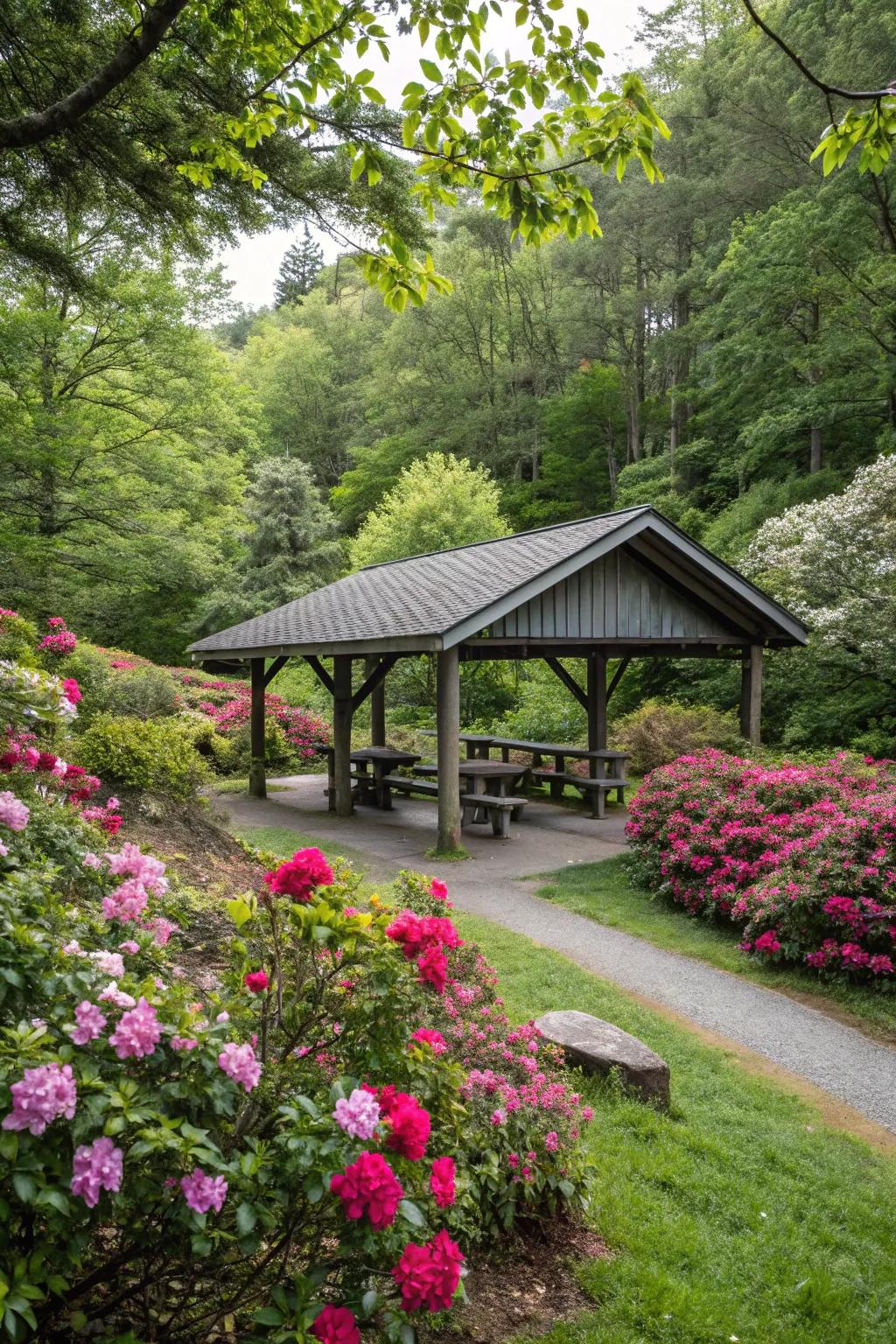 Blend your shelter with nature for a scenic and serene escape.