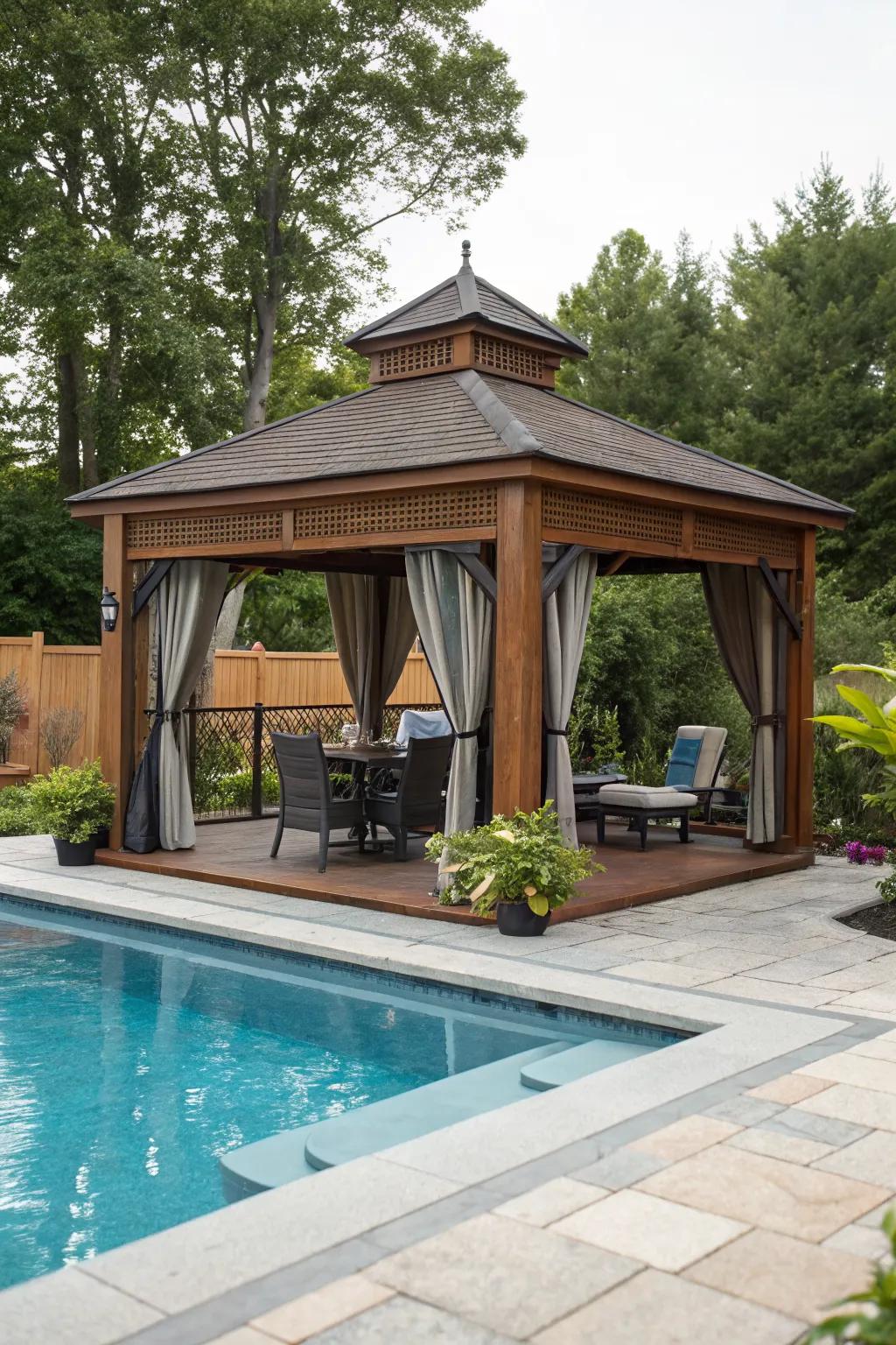 Enjoy open-air elegance with your gazebo.