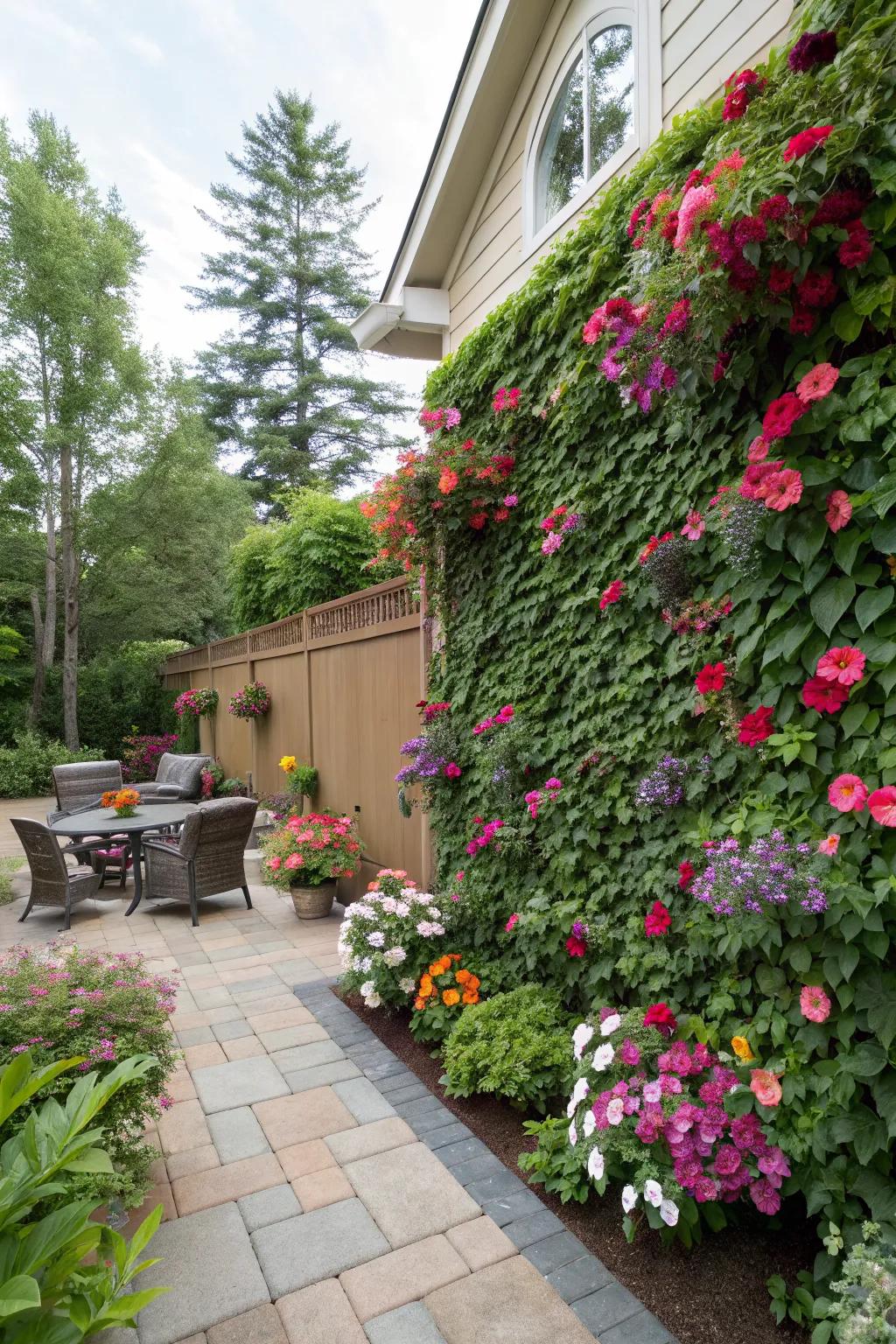 Living walls provide a beautiful and natural privacy solution.