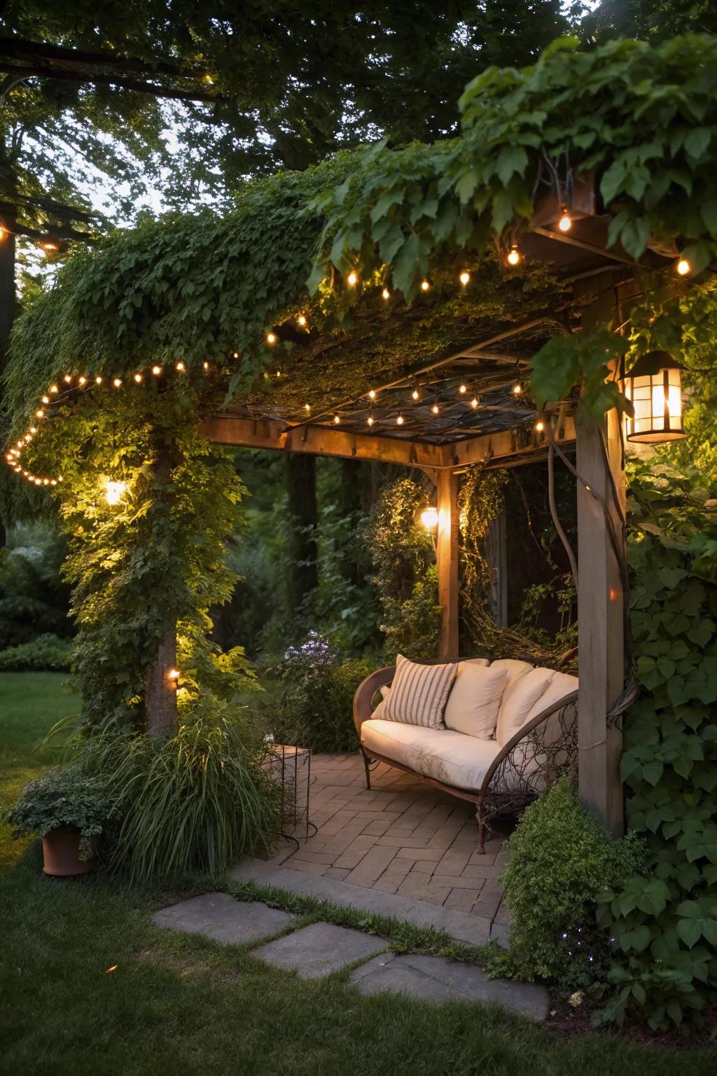 Dine under the stars with a stunning pergola.