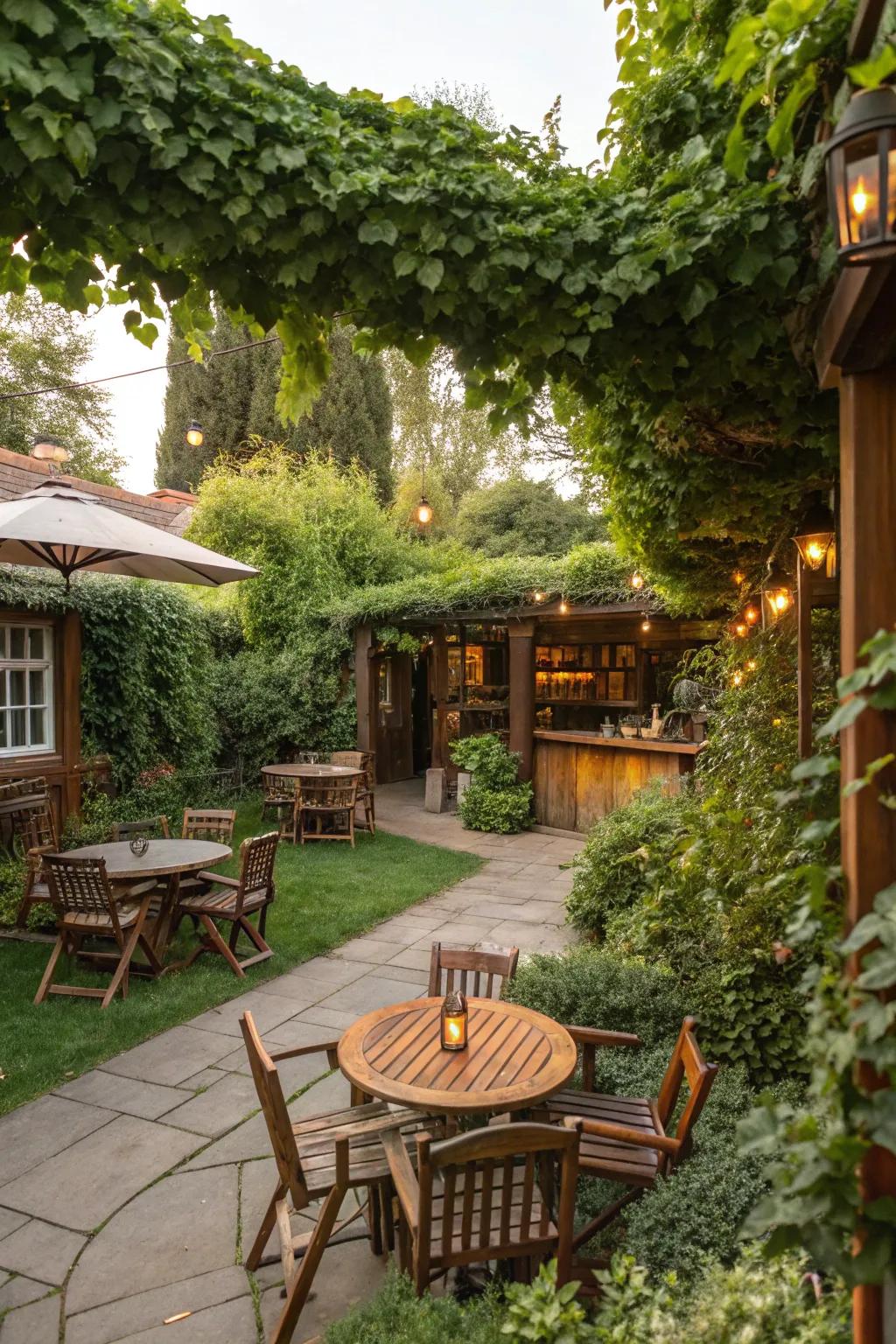 Greenery brings a fresh and inviting feel to your pub.