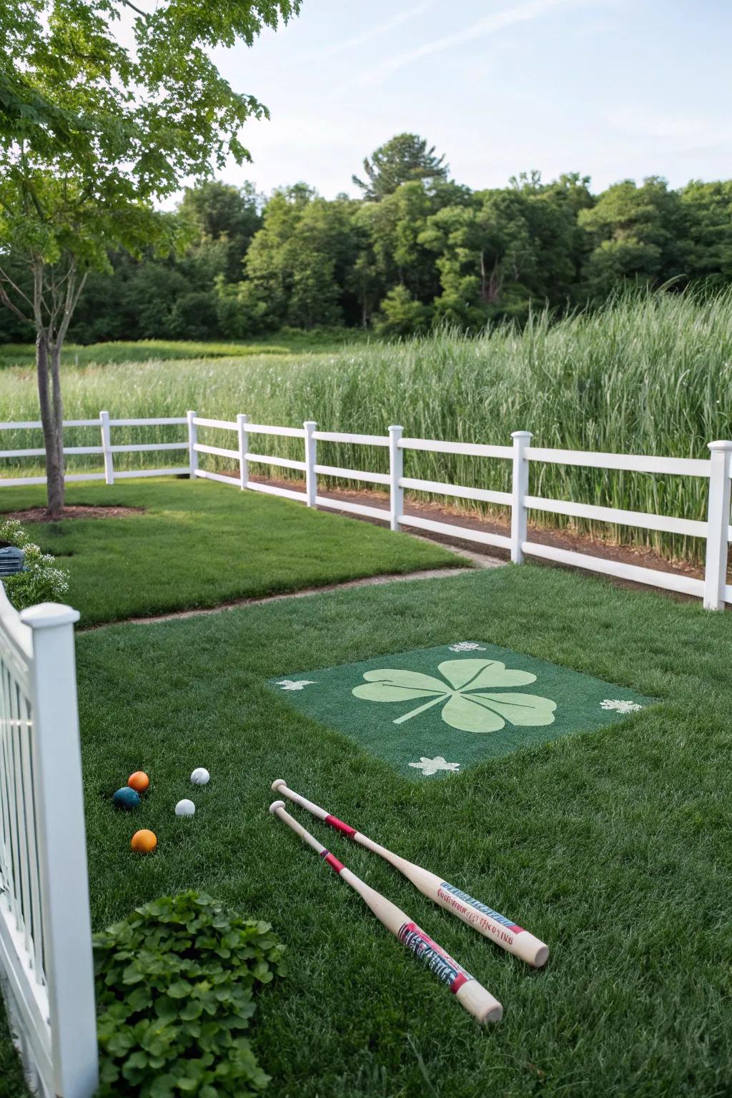 Eco-friendly surfaces like clover can enhance your field's sustainability.