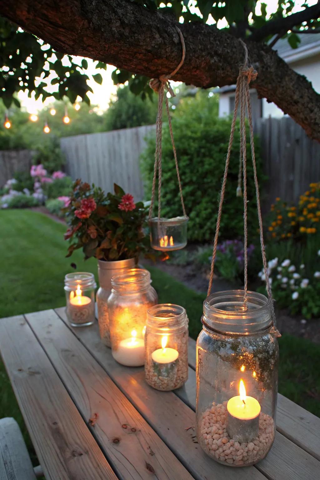 DIY lanterns offer a personal and creative lighting solution for backyards.