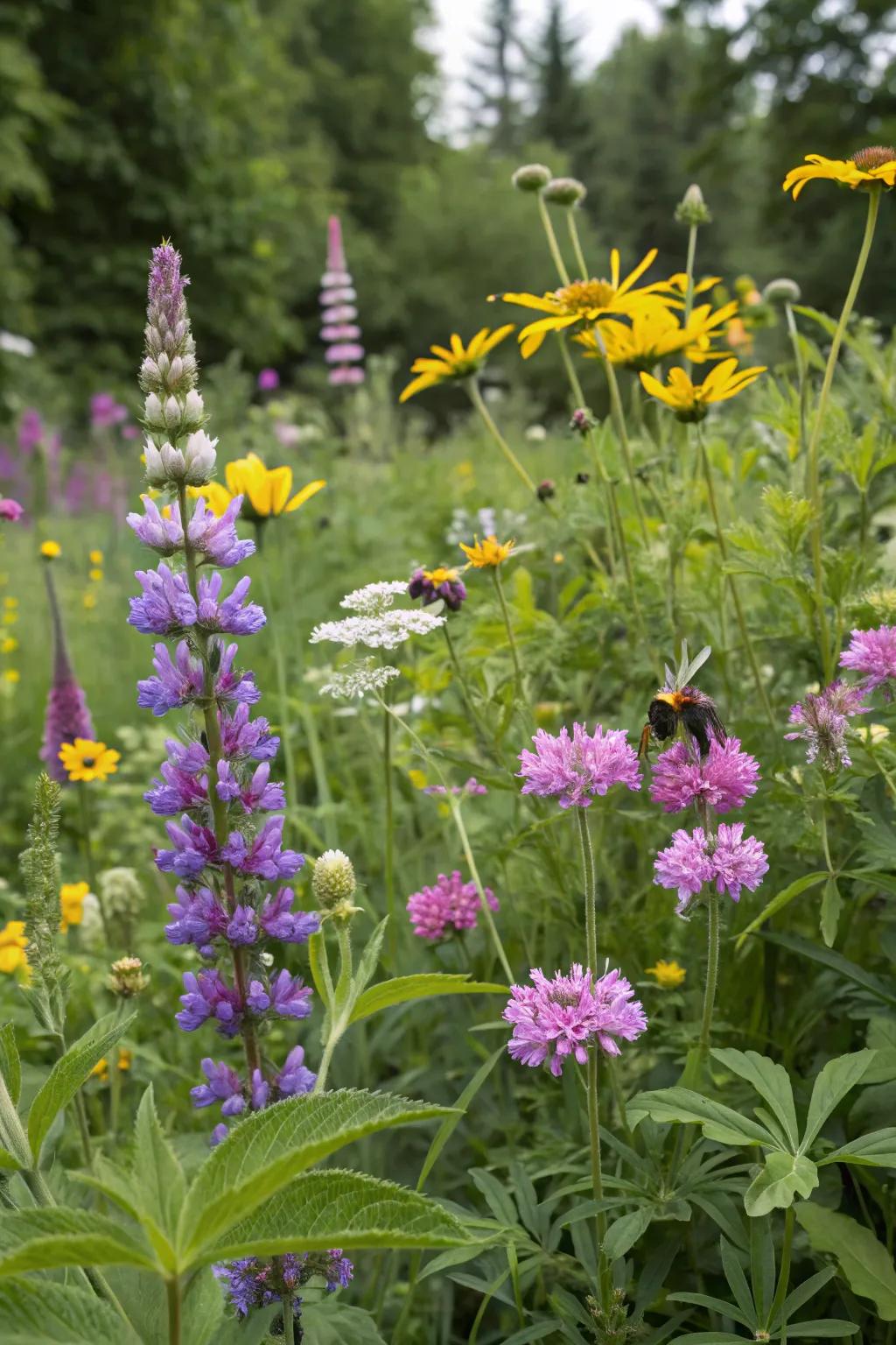 Wildflowers add vibrant color and attract pollinators