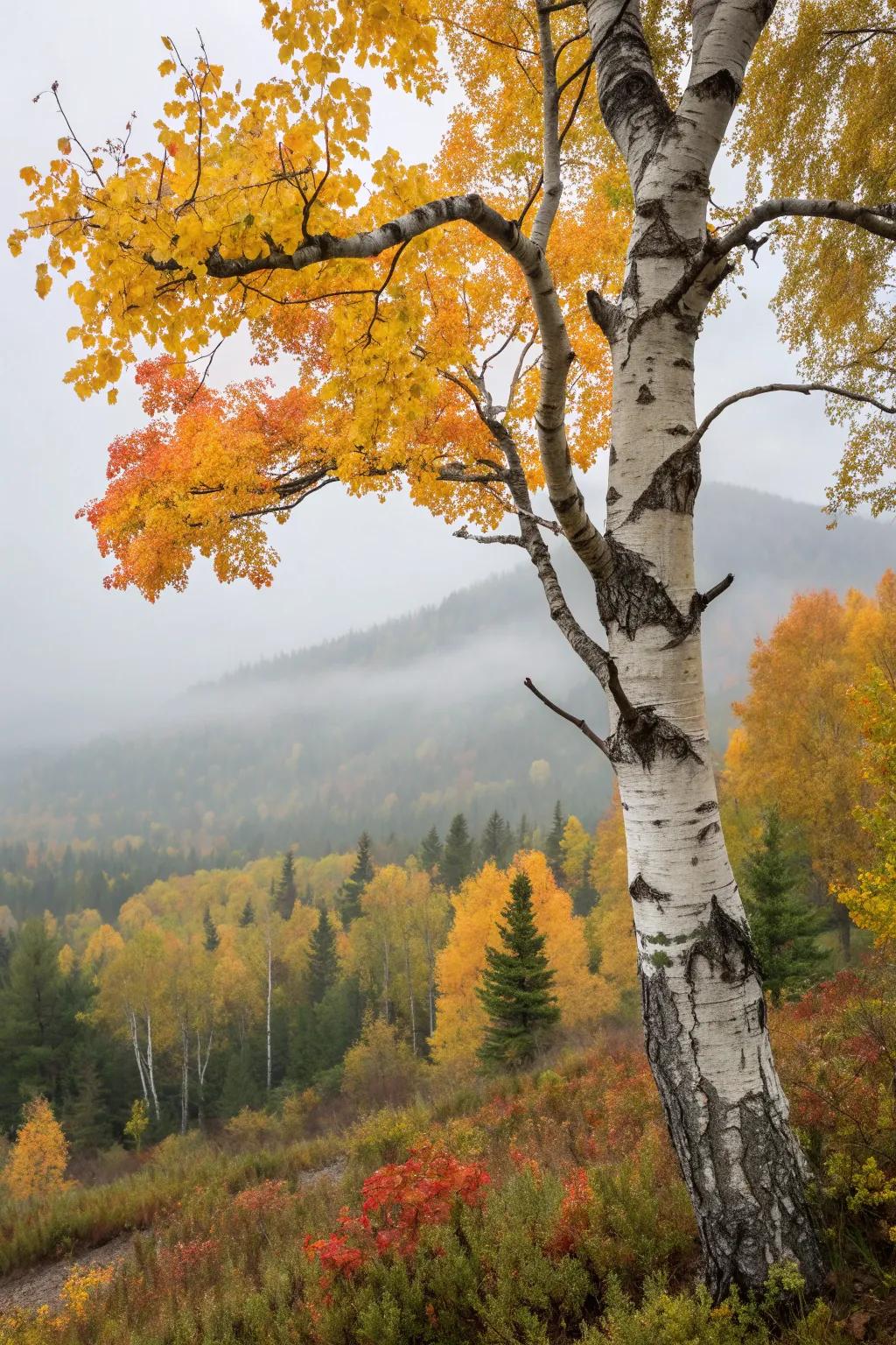Birch trees offer visual interest through every season.