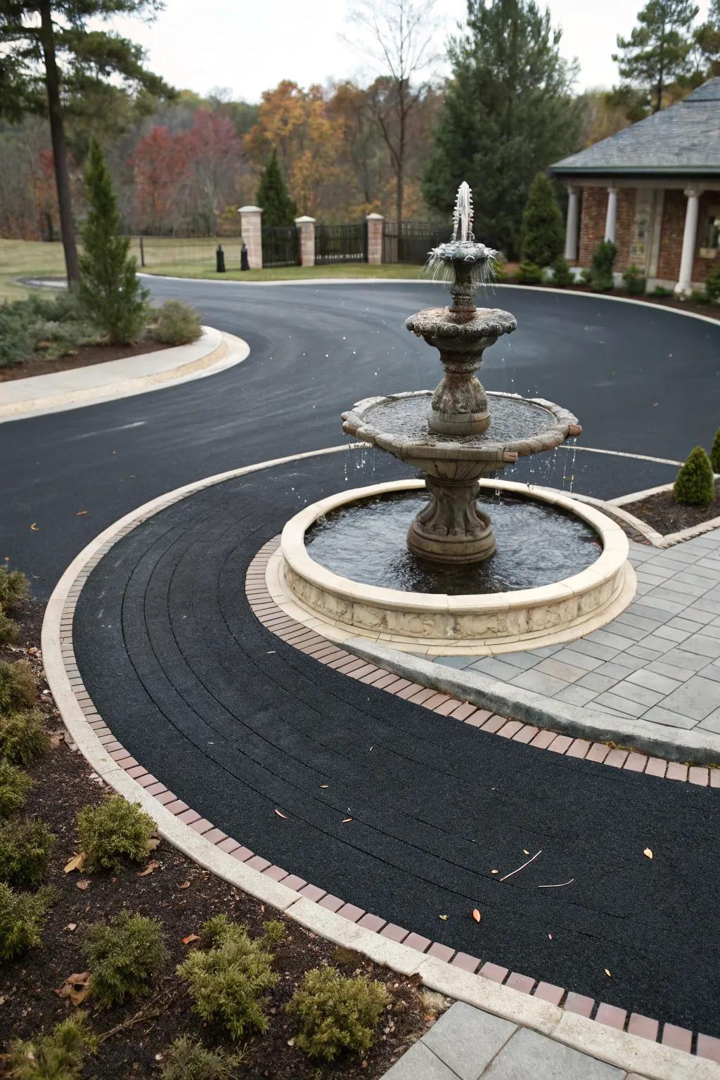 Create a grand entrance with a circular driveway.