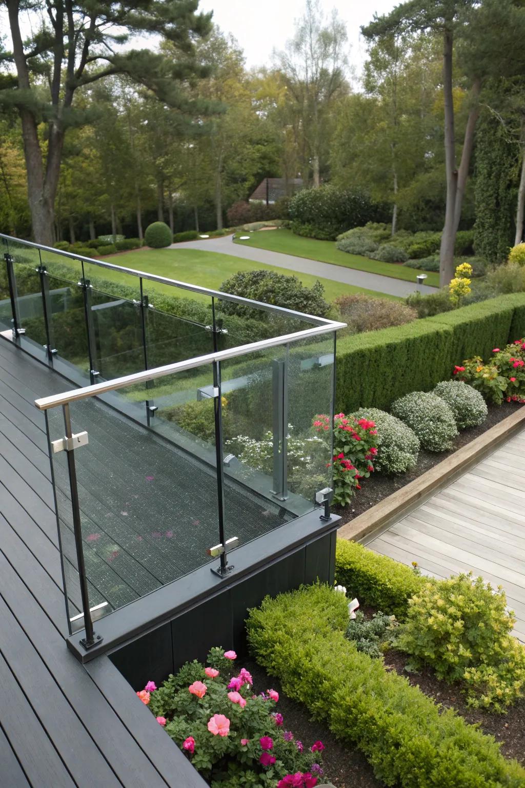 Glass railings enhance views and style.