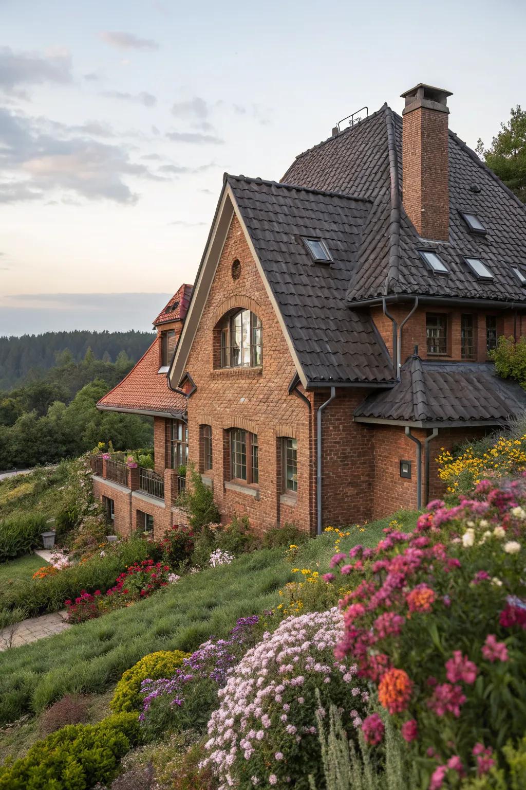 Eclectic rooflines add modern flair and visual interest.