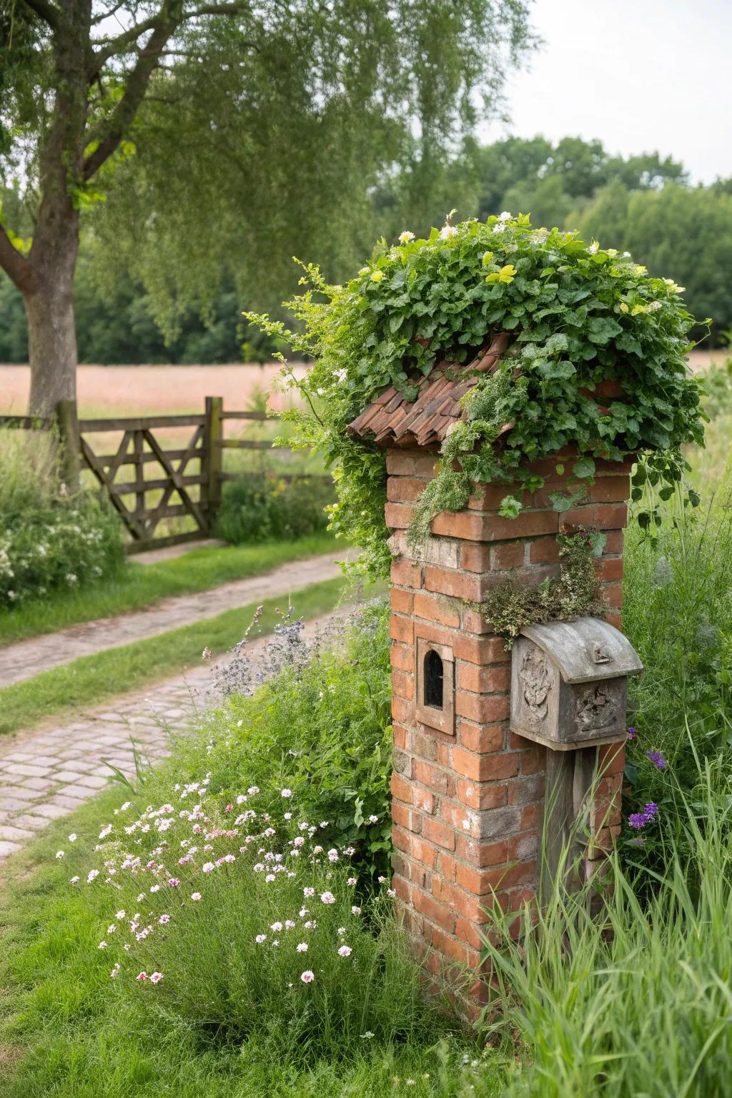 Invite nature in with a vine-covered mailbox topper.