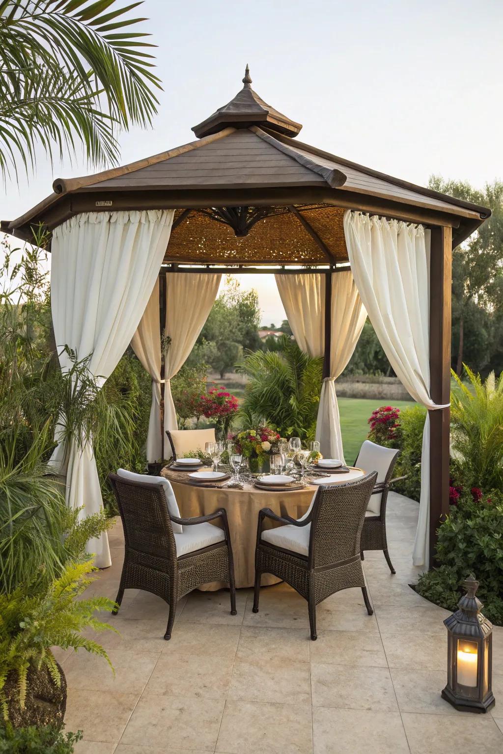 An inviting outdoor dining area for family meals.