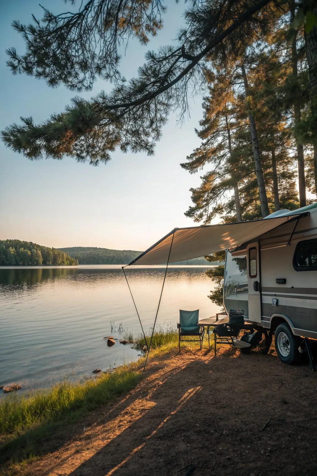 Sail into style with a sailcloth awning.