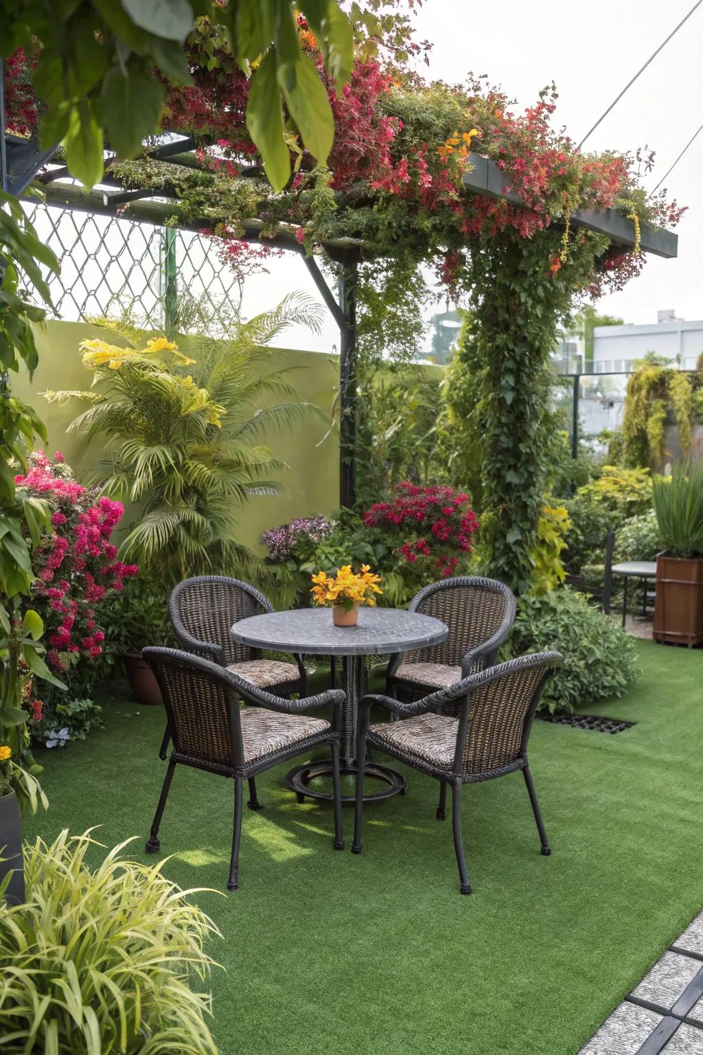 Synthetic grass offers a maintenance-free green solution