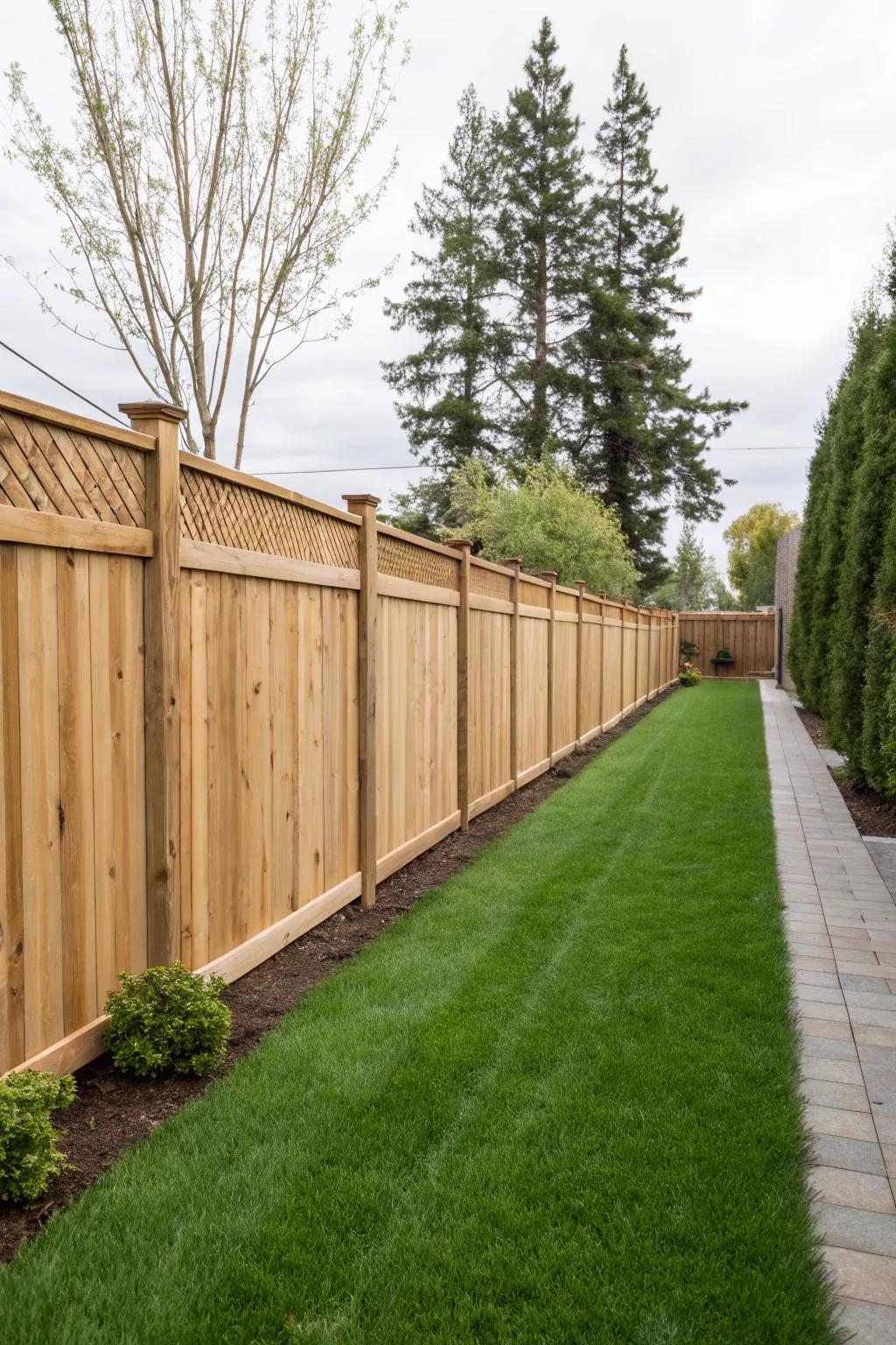 Seamless connections for a clean and cohesive fence design.