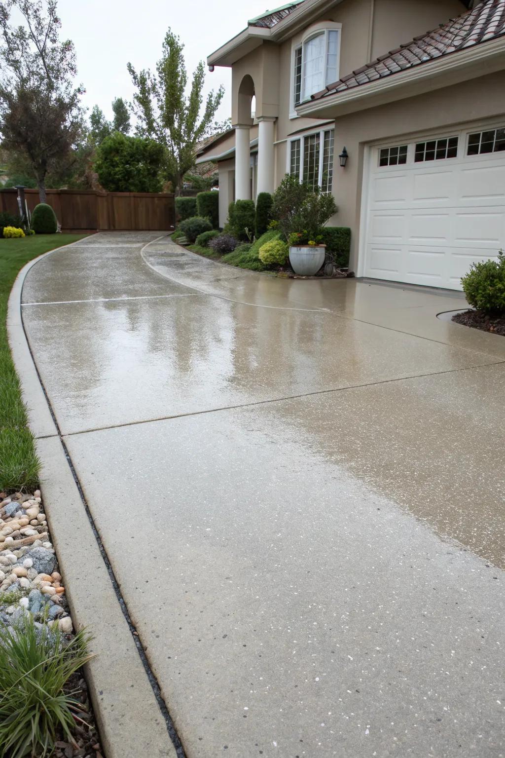 A clean driveway enhances the overall appearance of your home.