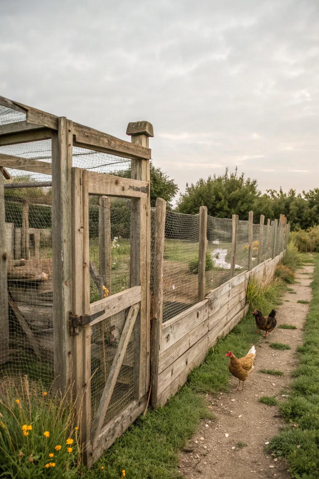 Reclaimed fencing: character and cost-efficiency.