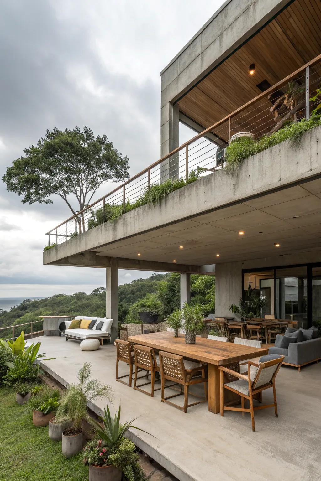 Multi-level decks offer dynamic use of space.