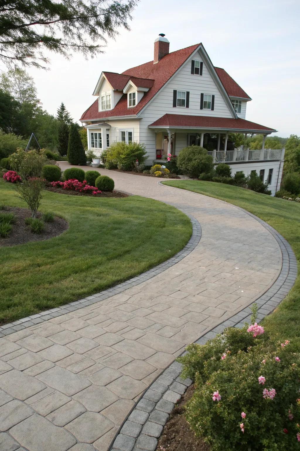 Elegant curves for an inviting entrance.