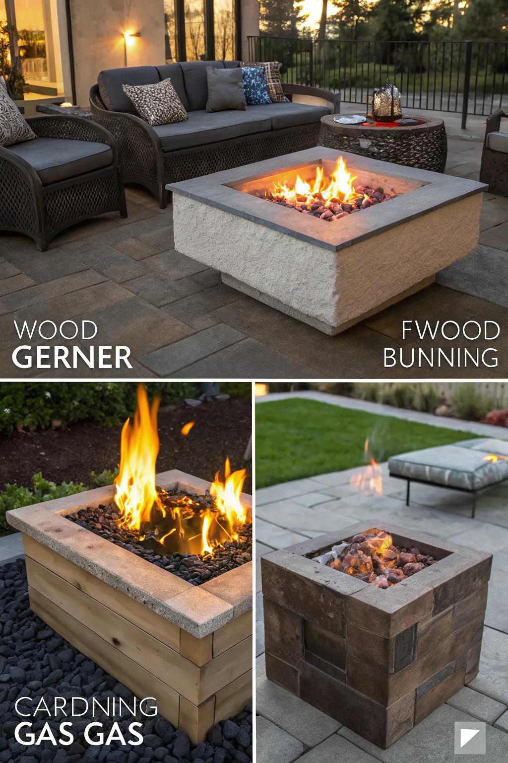 Different fire pit styles to suit any preference.
