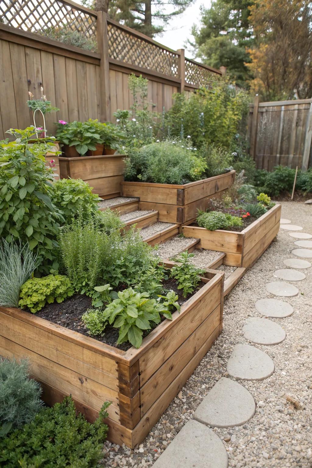 Create a corner herb garden for culinary delights.