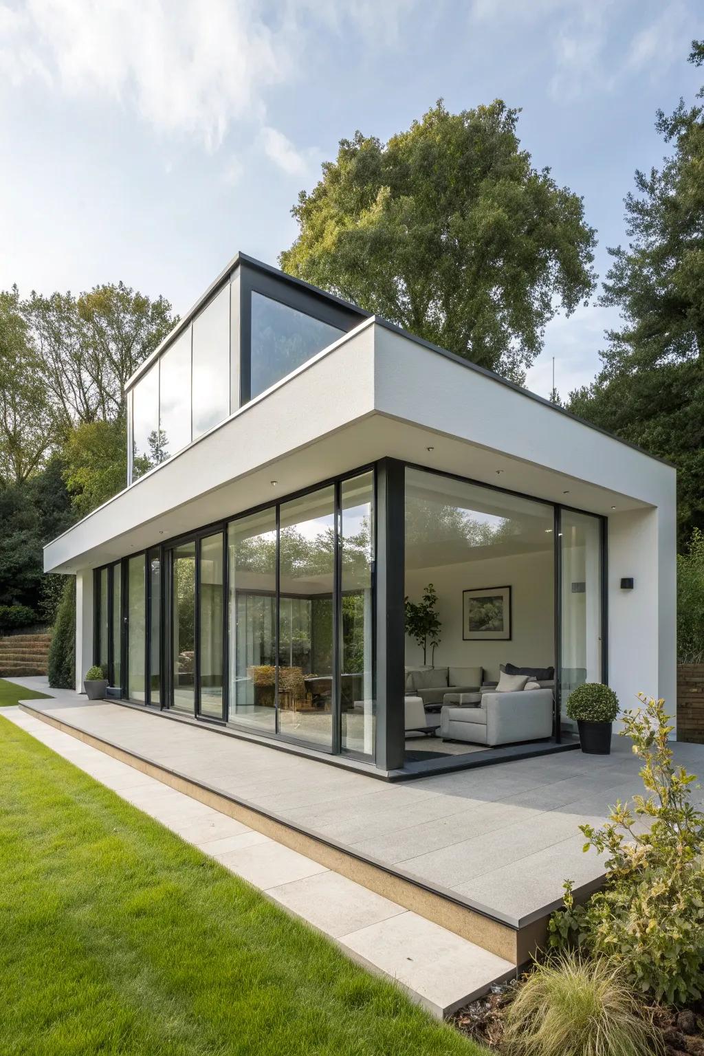 Make a statement with a modern geometric summer house.