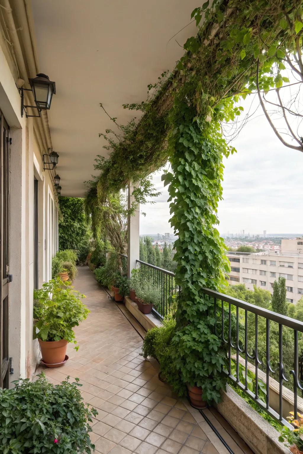 Plant screens offer privacy while enhancing natural beauty.